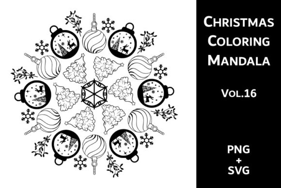 Download Christmas Coloring Mandala Vol.16 - Color Collection