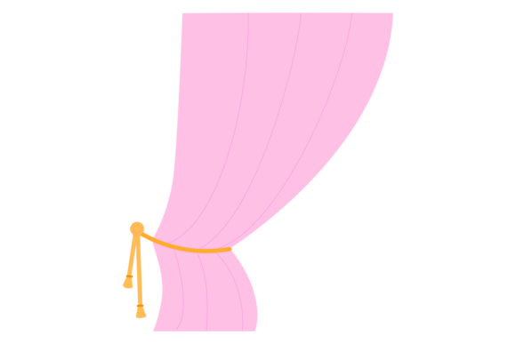 Download Pink Drapery Icon. Color Textile Tied Cu - Color Collection