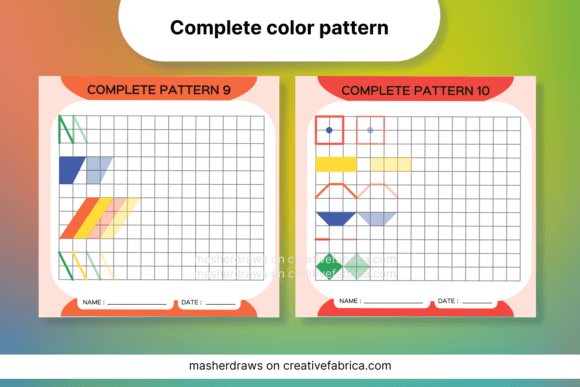 Download Kids Activity Tracing Color Pattern 9-10 - Color Collection