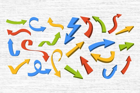 Download Color Arrow Icons. Curved &amp; Directional - Color Collection