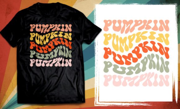 Download Pumpkin Vintage Color Word Warp Tshirt - Color Collection