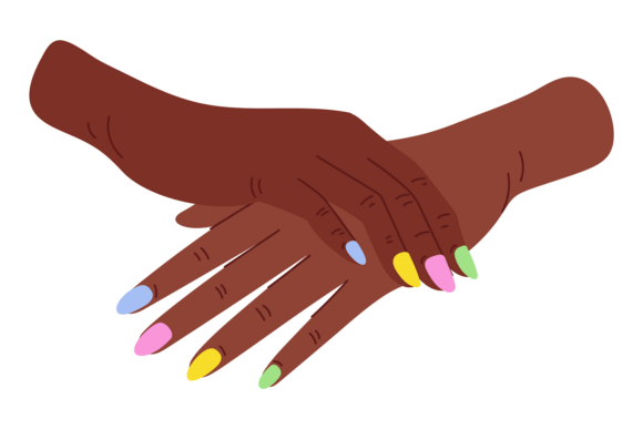 Download Brown Hands with Multicolored Manicure. - Color Collection