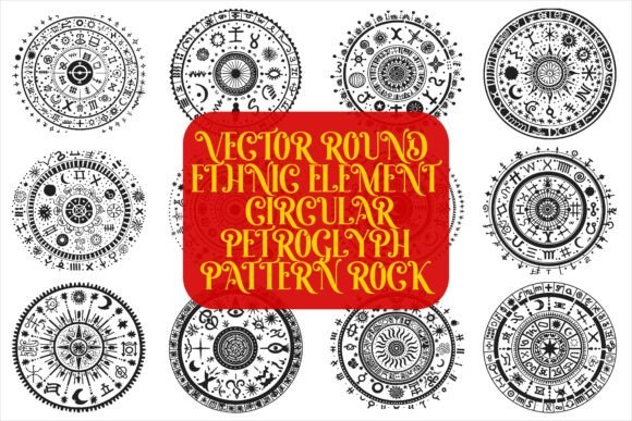 Download Vector Round Ethnic Element Featuring - Ethnic Collection