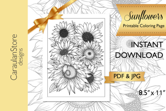 Download Floral Coloring Page, Sunflower Coloring - Color Collection