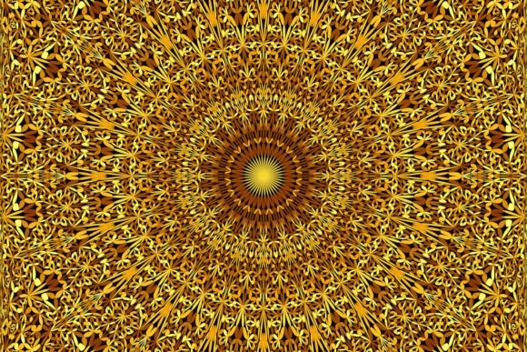 Download Golden Seamless Flower Mandala Pattern - Premium Bundle