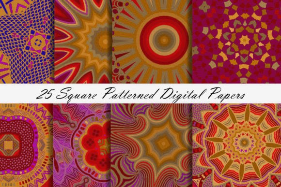 Download Multi Colored Mandala Digital Paper - Color Collection