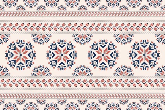Download Folk Floral Embroidery Colorful Pattern - Color Collection