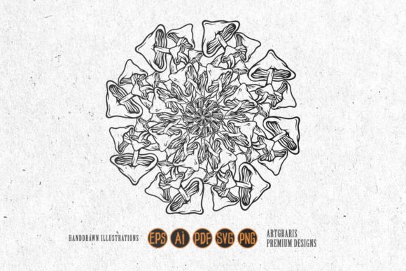 Download Whimsical Fungi Mushroom Mandala - Premium Resources