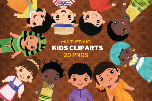 Download Multi-Ethnic, Multi-Cultural Kid Clipart - Ethnic Collection