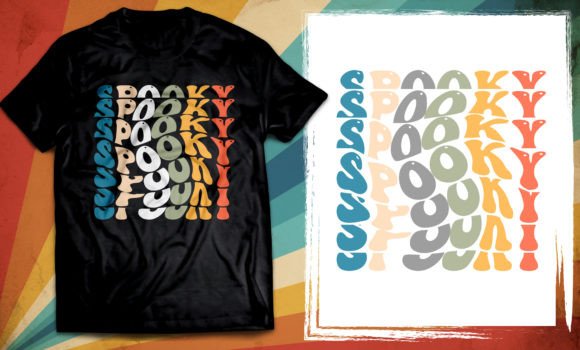 Download Spooky Vintage Color Word Warp Tshirt - Color Collection