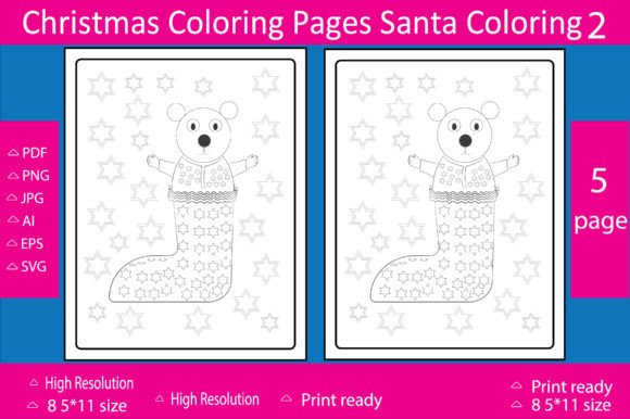 Download Christmas Color Pages Santa Coloring- 2 - Color Collection